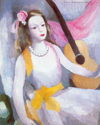 Laurencin, Marie (1883-1956) - Femme a la Guitare, 1940 (1)